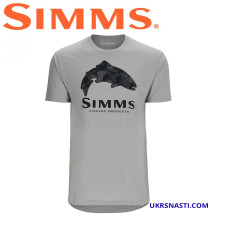 Футболка Simms Trout Regiment Camo Fill T-Shirt Cinder Heather